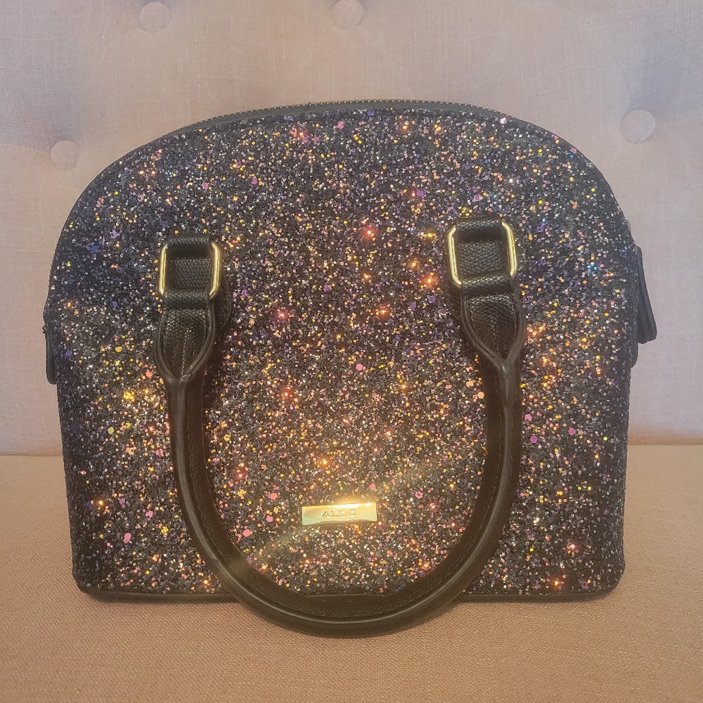 Aldo Glitter Barland Satchel Bag w/o Crossbody Strap